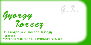 gyorgy korecz business card